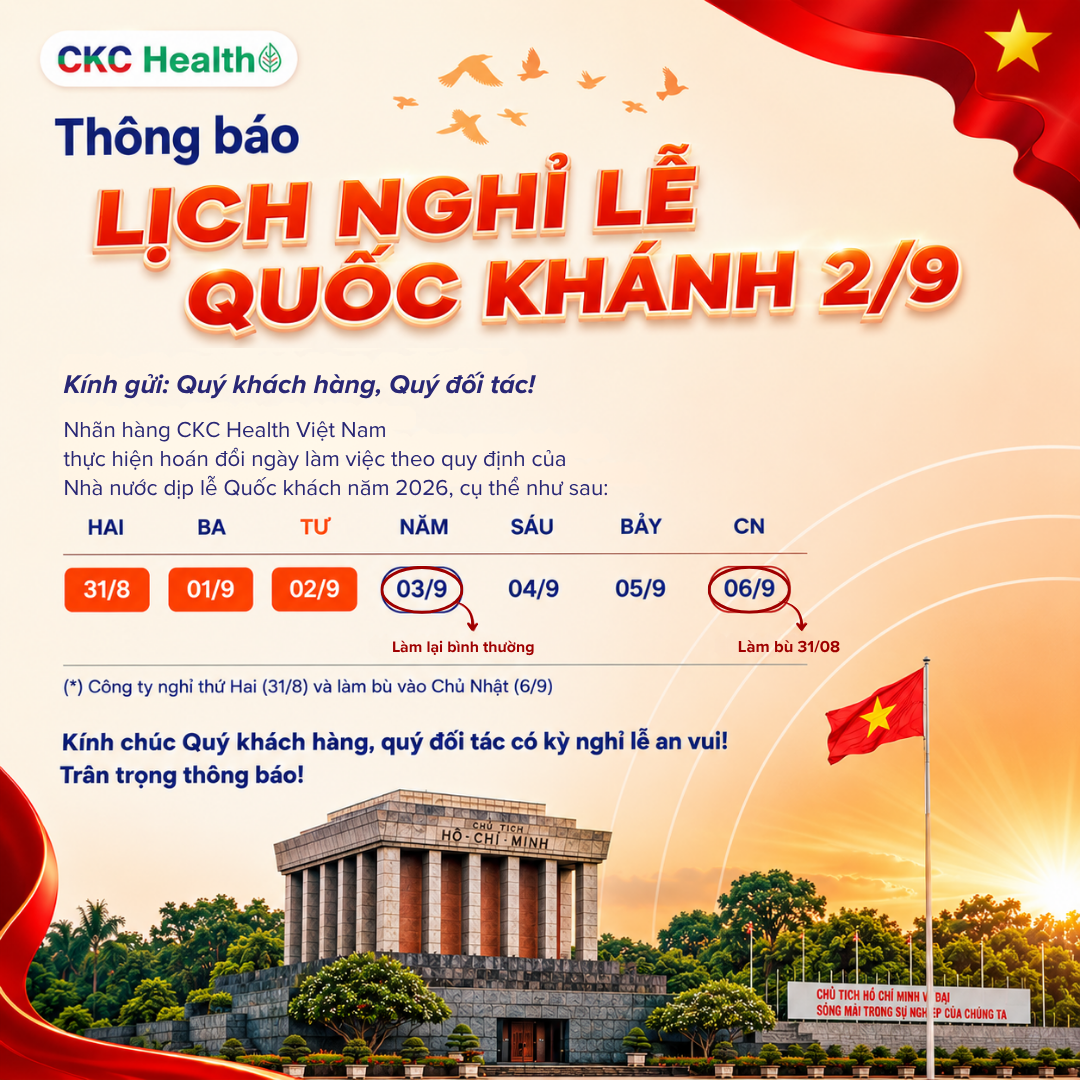THÔNG BÁO LỊCH NGHỈ LỄ QUỐC KHÁNH 2/9/2026